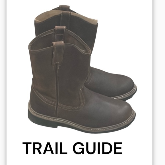 Authentic Trail Guide men’s leather boots sz 9.5 M - Picture 1 of 14